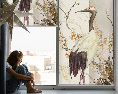 Store intérieur fenêtre dans une version avec une grue dans la brousse