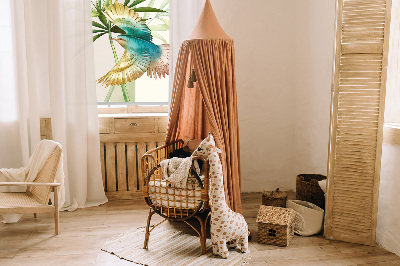 Store enrouleur avec motif d’oiseaux dans les feuilles
