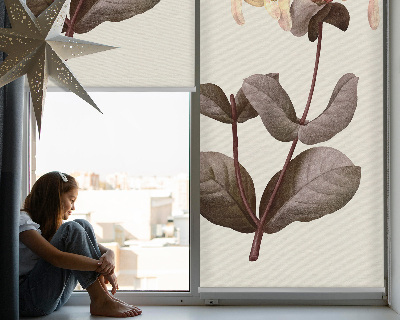 Store intérieur fenêtre pour fleur tombante