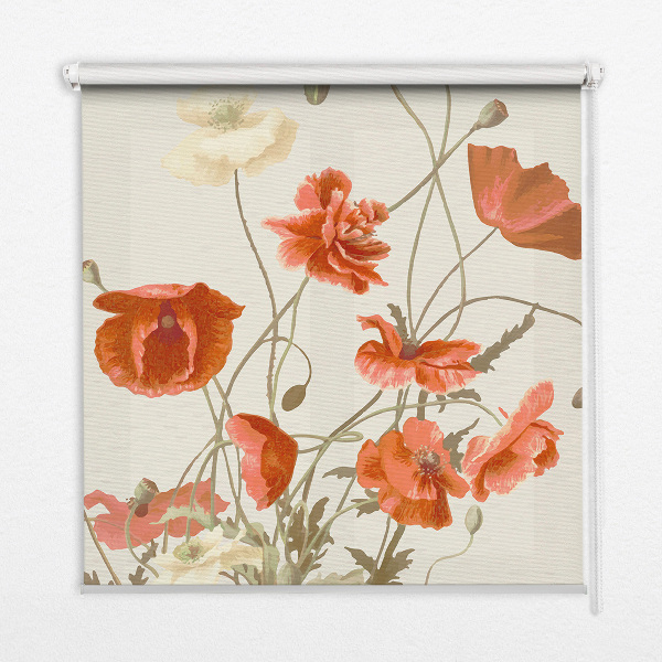Store enrouleur coquelicots