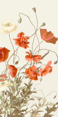 Store enrouleur coquelicots