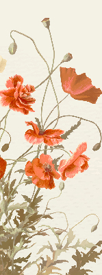 Store enrouleur coquelicots