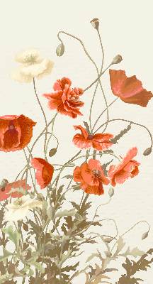Store enrouleur coquelicots