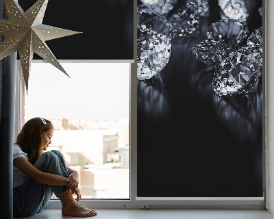 Store enrouleur occultant à motif diamants et paillettes