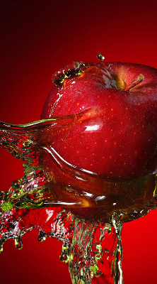 Store enrouleur occultant pomme rouge dans les profondeurs