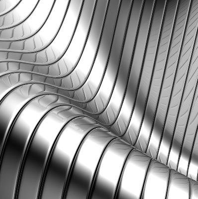 Store occultant fenetre en abstraction métallique