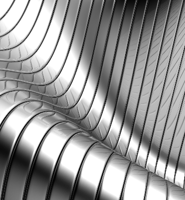 Store occultant fenetre en abstraction métallique