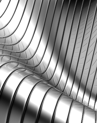 Store occultant fenetre en abstraction métallique