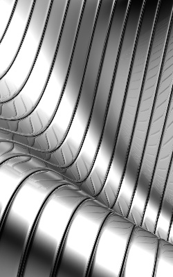 Store occultant fenetre en abstraction métallique