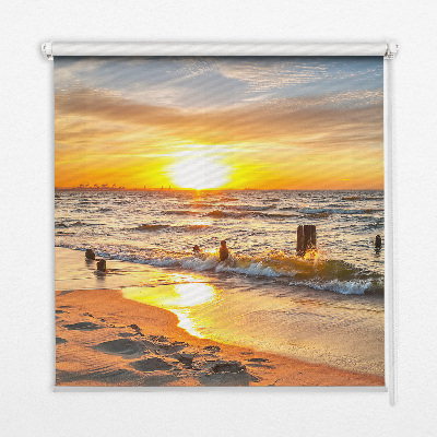 Store fenêtre intérieur coucher de soleil et couleurs