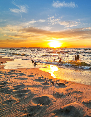 Store fenêtre intérieur coucher de soleil et couleurs