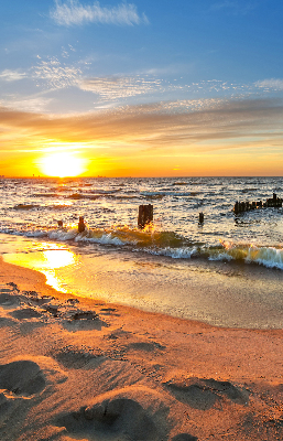 Store fenêtre intérieur coucher de soleil et couleurs