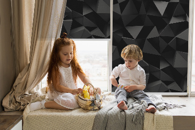 Store occultant fenêtre de couleur noir en style origami