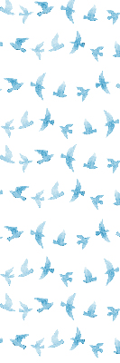 Store occultant fenêtre avec des oiseaux bleus