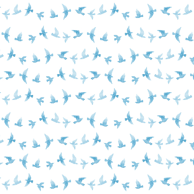 Store occultant fenêtre avec des oiseaux bleus