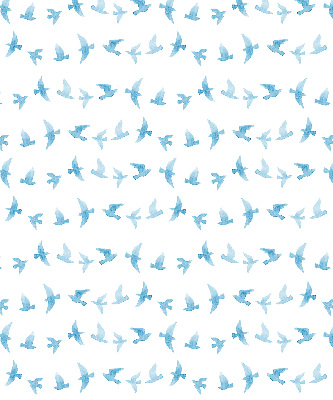 Store occultant fenêtre avec des oiseaux bleus