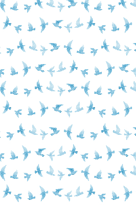 Store occultant fenêtre avec des oiseaux bleus