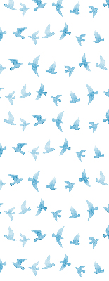 Store occultant fenêtre avec des oiseaux bleus