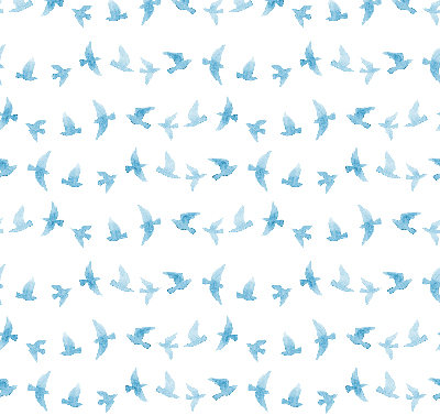 Store occultant fenêtre avec des oiseaux bleus