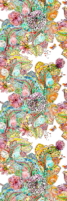 Store occultant fenêtre motifs colorés de la nature