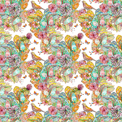Store occultant fenêtre motifs colorés de la nature