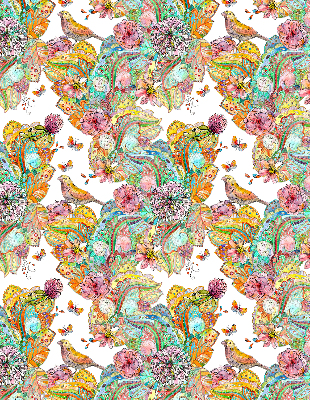 Store occultant fenêtre motifs colorés de la nature