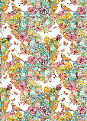 Store occultant fenêtre motifs colorés de la nature