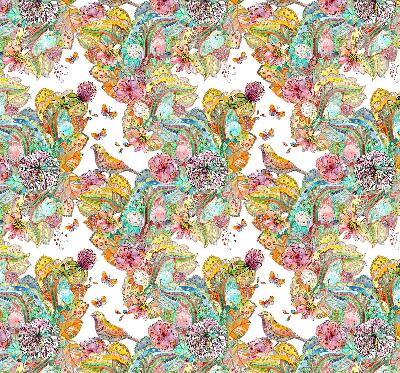 Store occultant fenêtre motifs colorés de la nature
