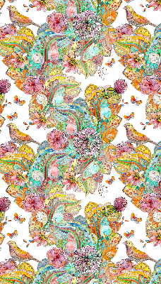Store occultant fenêtre motifs colorés de la nature