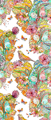 Store occultant fenêtre motifs colorés de la nature