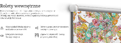 Store occultant fenêtre motifs colorés de la nature