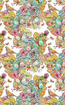 Store occultant fenêtre motifs colorés de la nature