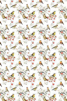 Store occultant fenêtre avec motif d’oiseaux sur les branches