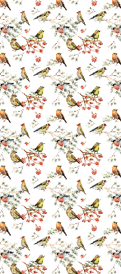Store occultant fenêtre avec motif d’oiseaux sur les branches