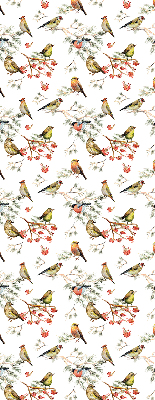 Store occultant fenêtre avec motif d’oiseaux sur les branches