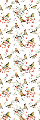 Store occultant fenêtre avec motif d’oiseaux sur les branches