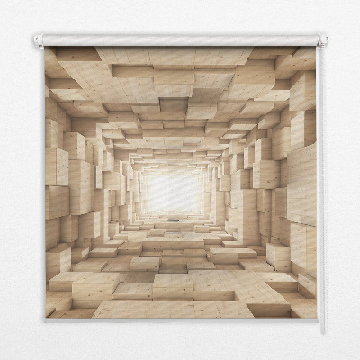 Store enrouleur occultant en bois 3D