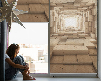 Store enrouleur occultant en bois 3D