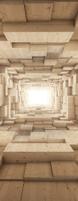 Store enrouleur occultant en bois 3D