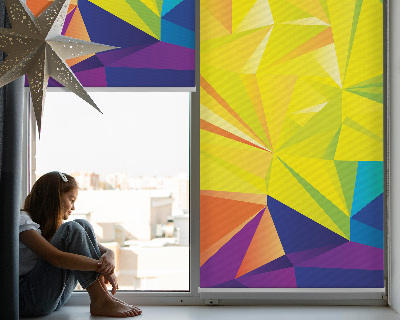 Store occultant fenêtre motifs d'origami colorés