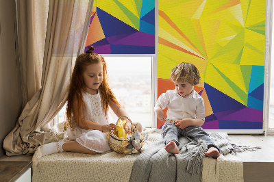 Store occultant fenêtre motifs d'origami colorés