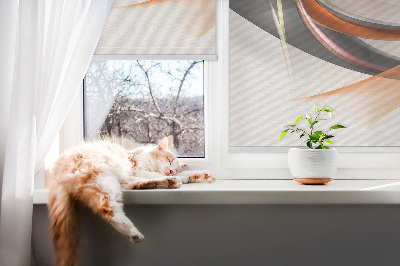 Store fenêtre intérieur avec motif de lignes orange