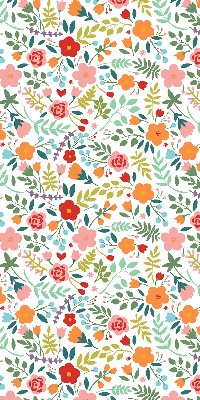Store enrouleur occultant avec motif de fleurs peintes