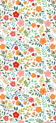Store enrouleur occultant avec motif de fleurs peintes
