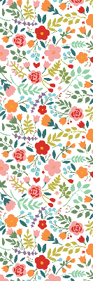 Store enrouleur occultant avec motif de fleurs peintes