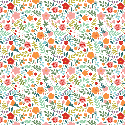 Store enrouleur occultant avec motif de fleurs peintes