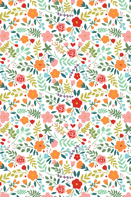 Store enrouleur occultant avec motif de fleurs peintes