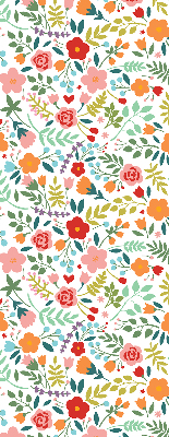Store enrouleur occultant avec motif de fleurs peintes