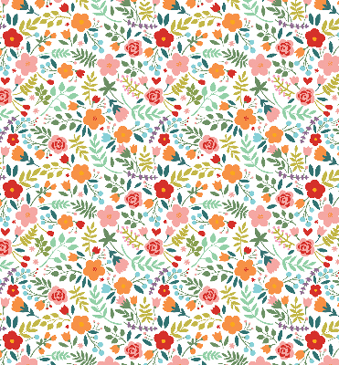 Store enrouleur occultant avec motif de fleurs peintes
