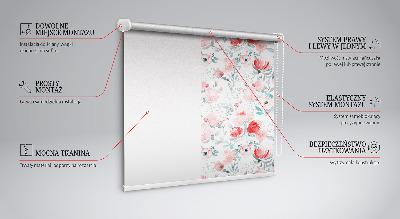 Store occultant fenêtre en coloris coquelicot rose